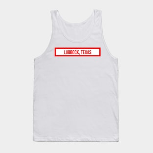 Lubbock Red Tank Top